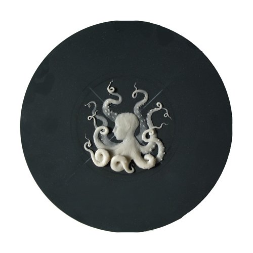 Felicity Powell 'Tentacled (8)' (wax on back of mirror, 20cm/7.9" diameter). go to the next image. Felicity Powell 'Tentacled (8)' (wax on back of mirror, 20cm/7.9" diameter)