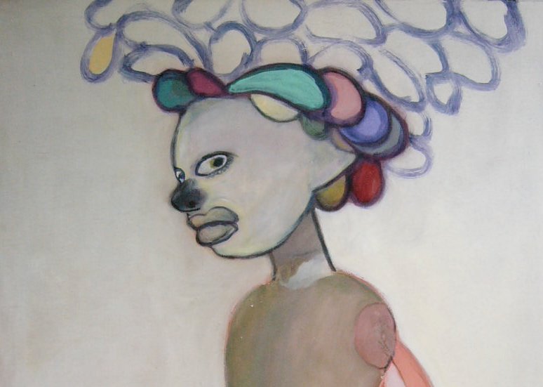Ansel Krut '308 in dog years' (detail) oil on canvas 2004, 76&times;60.5cm, photo by Andy Keate, private collection