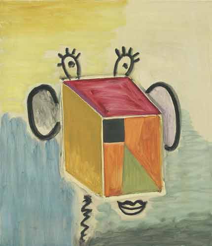 Ansel Krut 'Box Head' (70 x 60 cm/27.6" x 23.6") oil on canvas, 2006