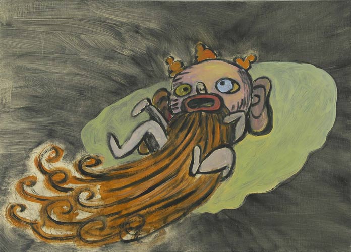 Ansel Krut 'Baby with Beard' (50 x 70 cm/19.5" x 27.6") oil on canvas, 2006 (private collection, London)