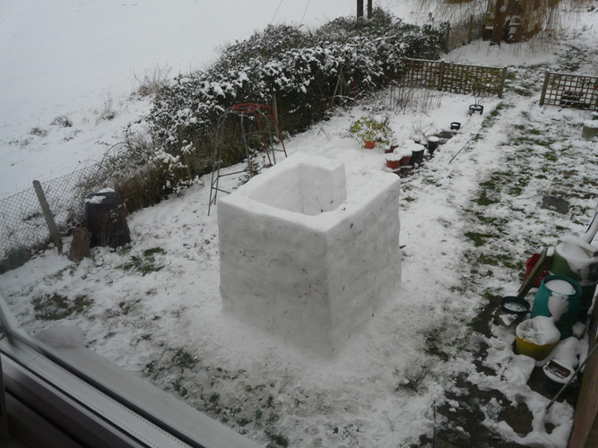 David Gates 'Snow Hut' snow, ice, found image, 100×100×100cm/39.4×39.4×39.4in (approx) January 2013