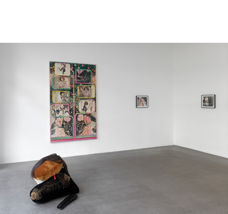 Emma Talbot 'Memories Turn to Dusk' installation view at Petra Rinck Galerie, Düsseldorf, Germany, photography by Achim Kukulies