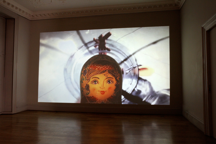 John Strutton 'Opus Dopus' (still) HDTV video, colour, sound, 16:06min, 2012, installation view at domobaal