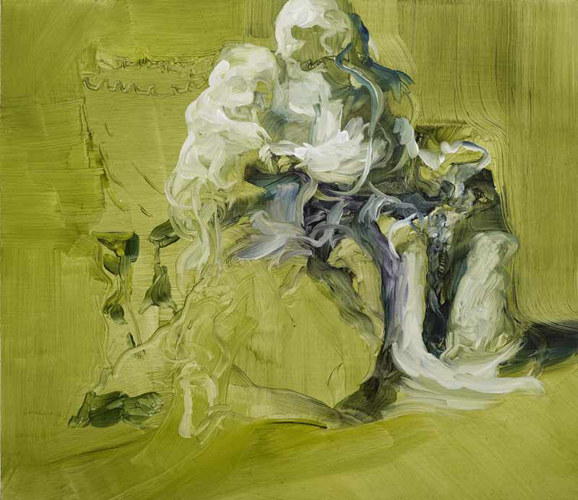 Lara Viana 'Untitled (mouth)' oil on board, 35×40cm (14×16in) 2010, photograph by Andy Keate