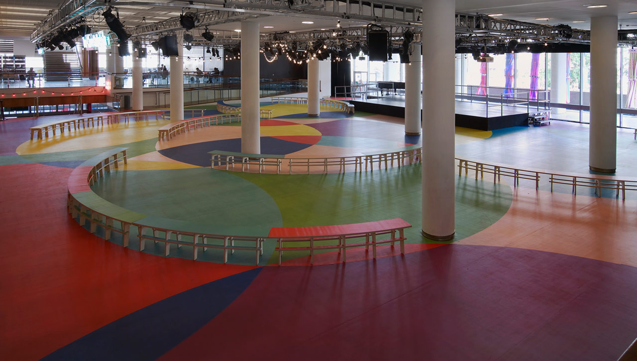 Lothar Götz: Happy Together, commission for The Clore Ballroom at the Festival Hall, Southbank Centre for the Festival of Love, Summer 2014, installation photography by Andy Keate