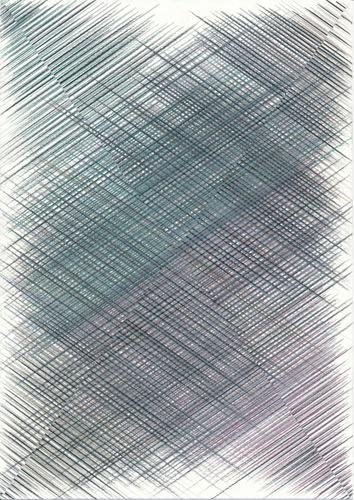 Lothar Götz 'Retreats (George Shaw)' pencil and colour pencil on paper, 29.7×21cm 2012, domobaal, London