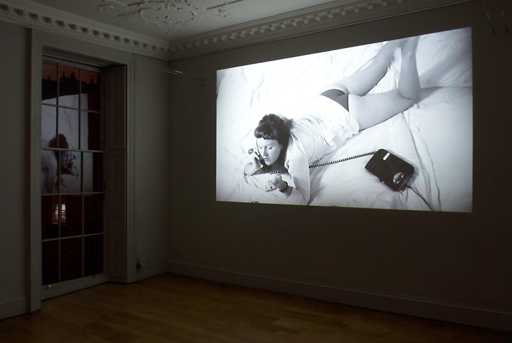 Lucy Pawlak and Martin Clark 'MC4LP' video still, 2007, installation photo by Andy Keate at domobaal.