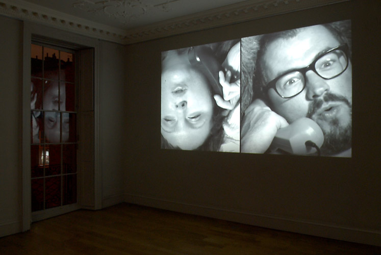 Lucy Pawlak and Martin Clark 'MC4LP' video still, 2007, installation photo by Andy Keate at domobaal.