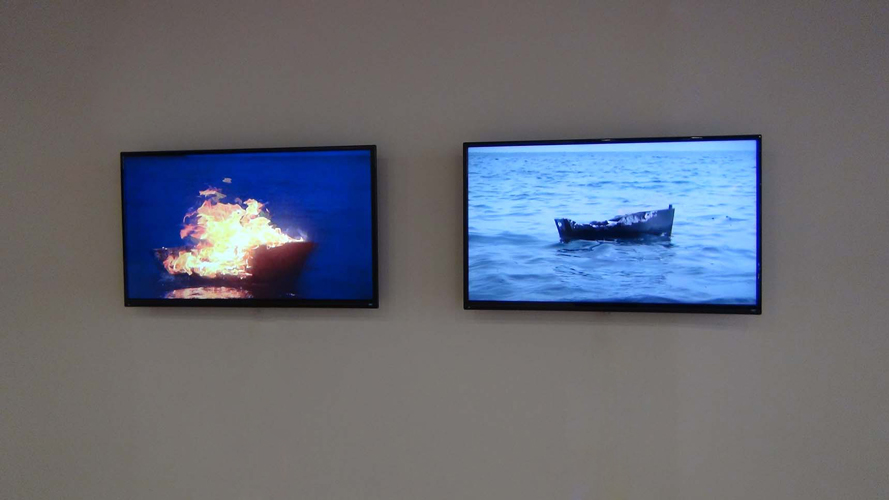 Marcel Dinahet 'Brûler ses Vaisseaux/Quemar las Naves' solo show at Alliance Française, Bogota, Colombia 13.02.15 – 26.03.15, installation view (detail)