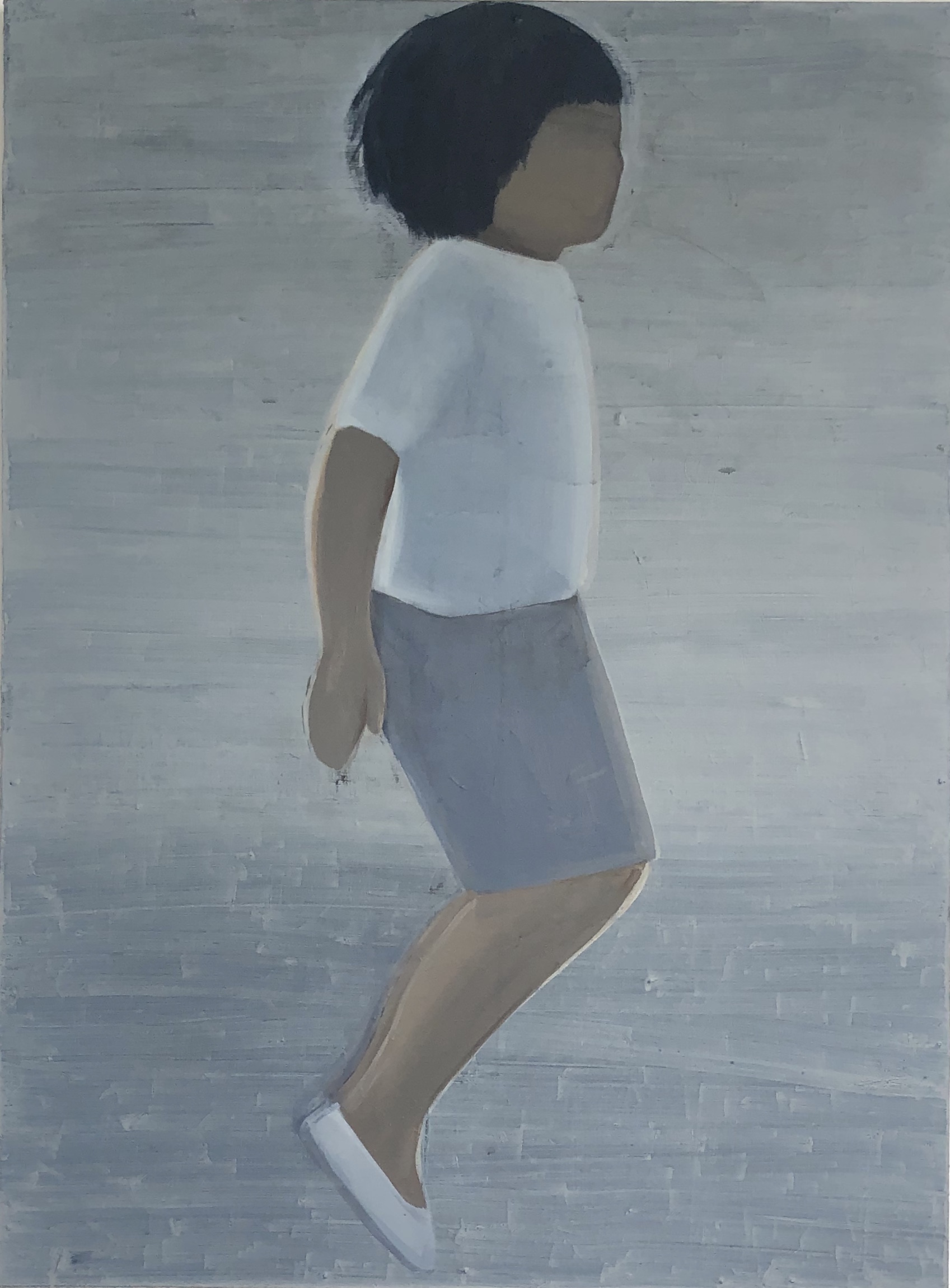 image: Miho Sato 'School Ground 4' acrylic on board, 95×70.5cm, 2020