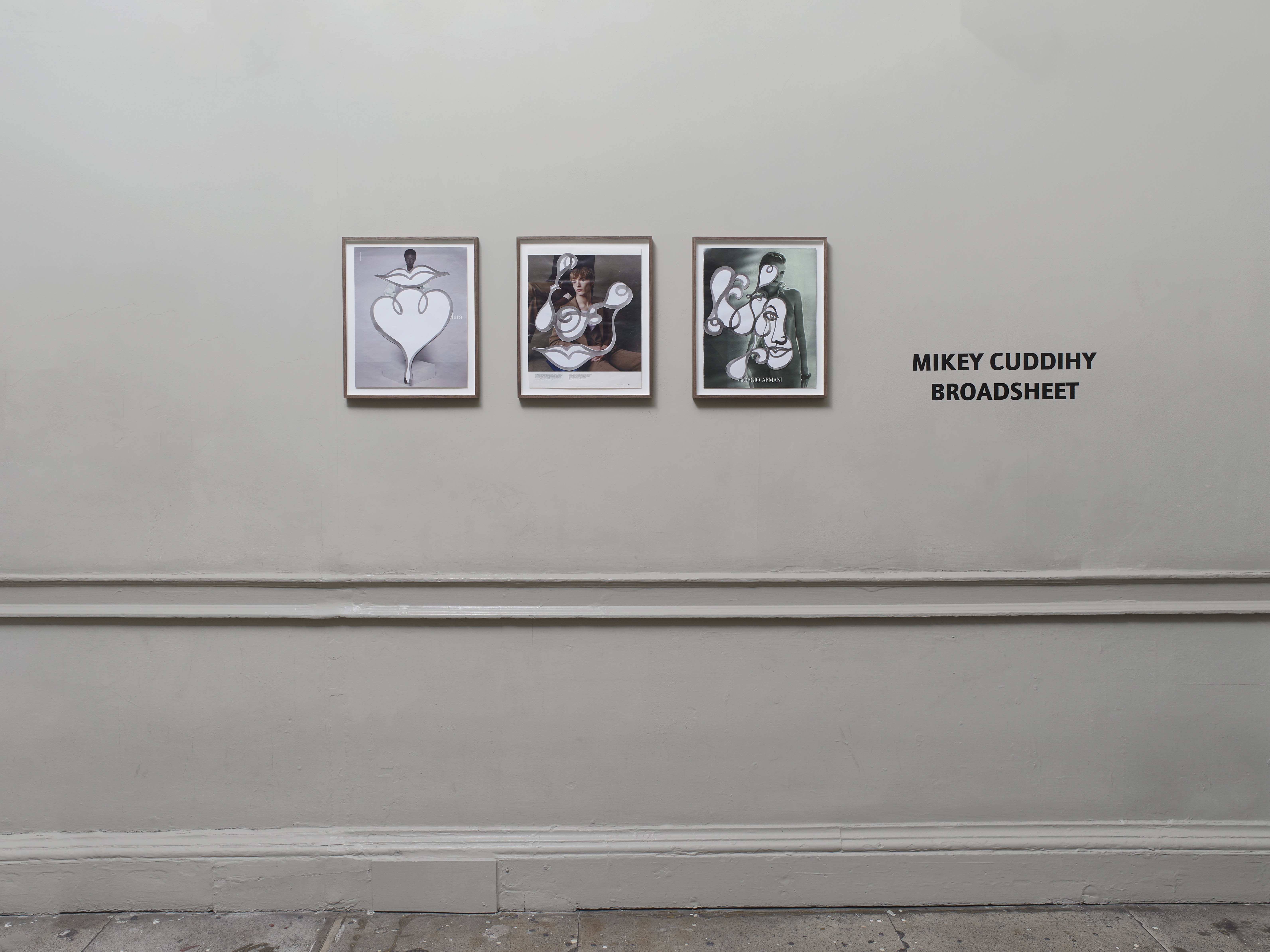 Mikey Cuddihy 'Broadsheet' installation photograph by Andy Keate