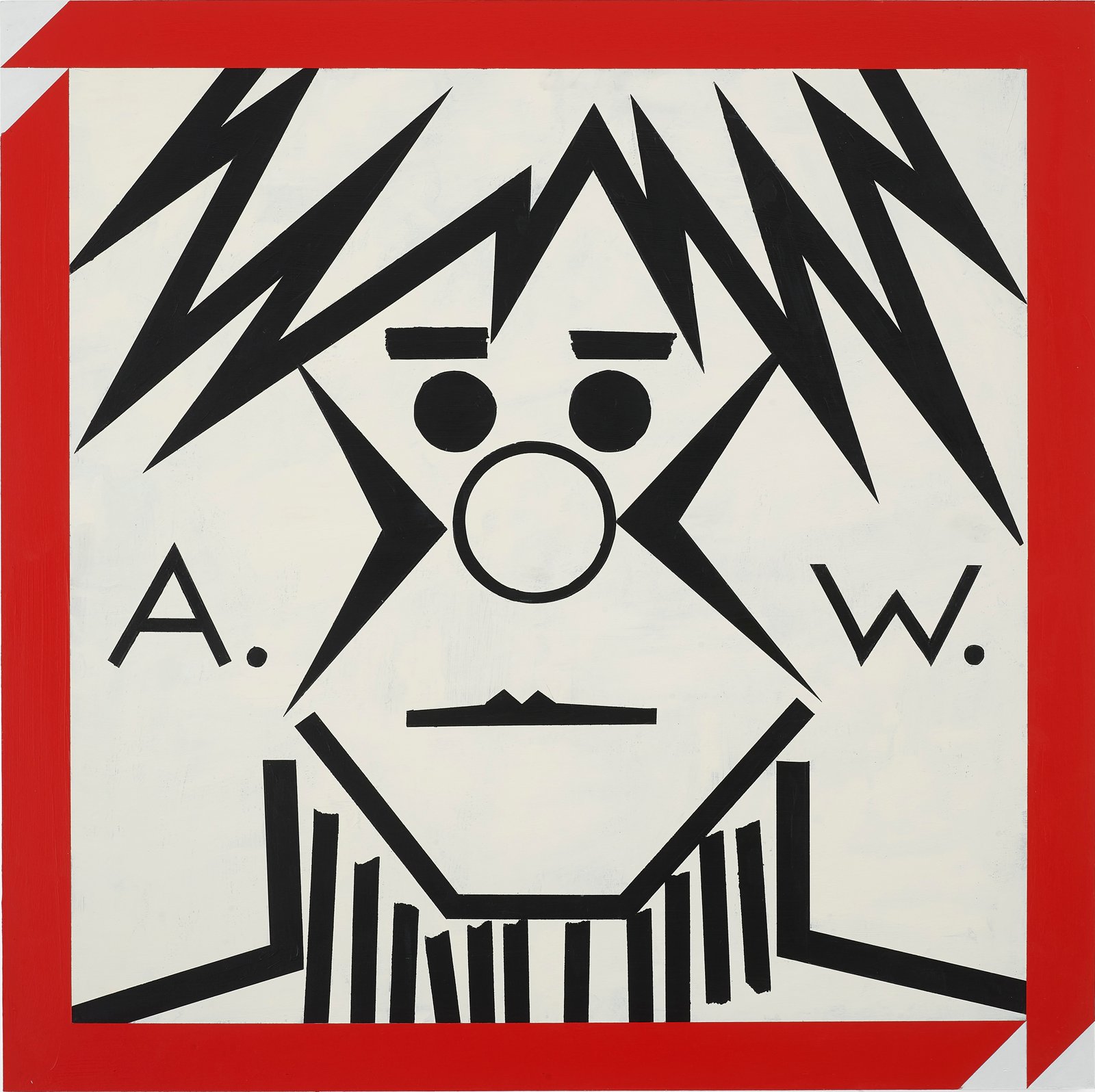 Neil Zakiewicz 'Andy', acrylic on wood, wood subframe, 80×80cm, 2025, photography by Andy Keate Neil Zakiewicz 'Andy', acrylic on wood, wood subframe, 80×80cm, 2025, photography by Andy Keate