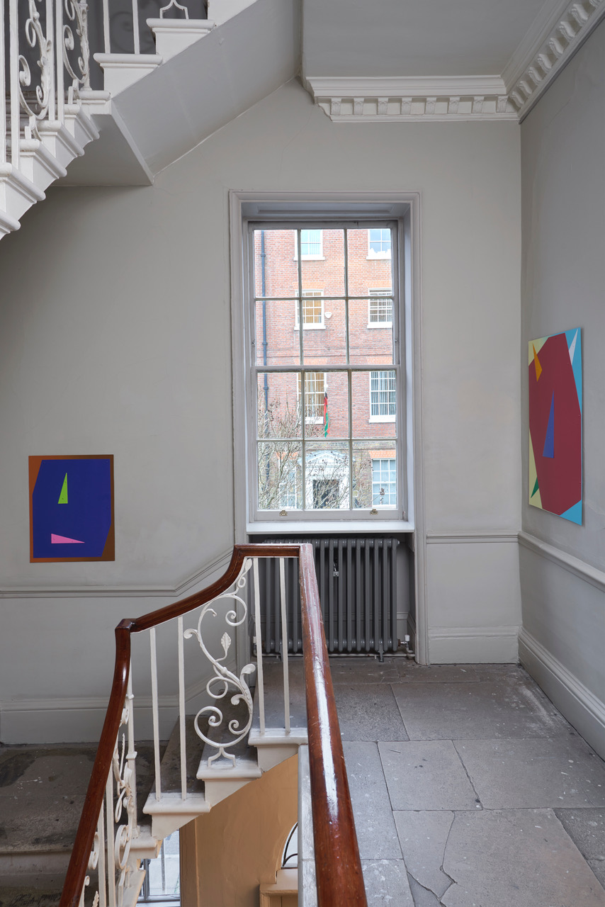 Neil Zakiewicz 'Andy Kaufman's Elvis' 69×54cm (left) and 'Full Fingered Head Massage' 101×76cm (right) both spray paint on steel, 2022, photo by Andy Keate