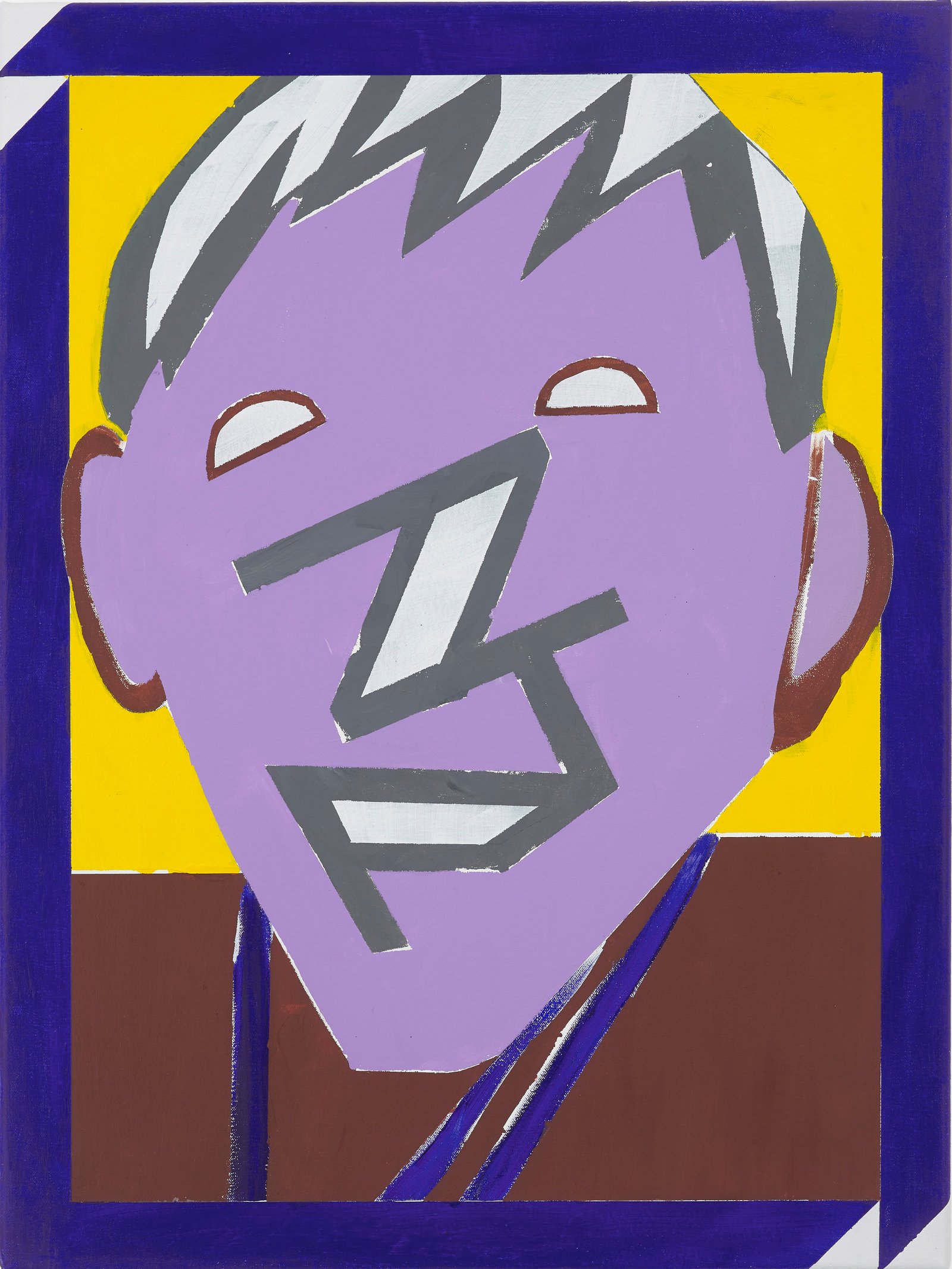 Neil Zakiewicz 'Self', acrylic on canvas, wood subframe, 60&times;45cm 2025, photography by Andy Keate