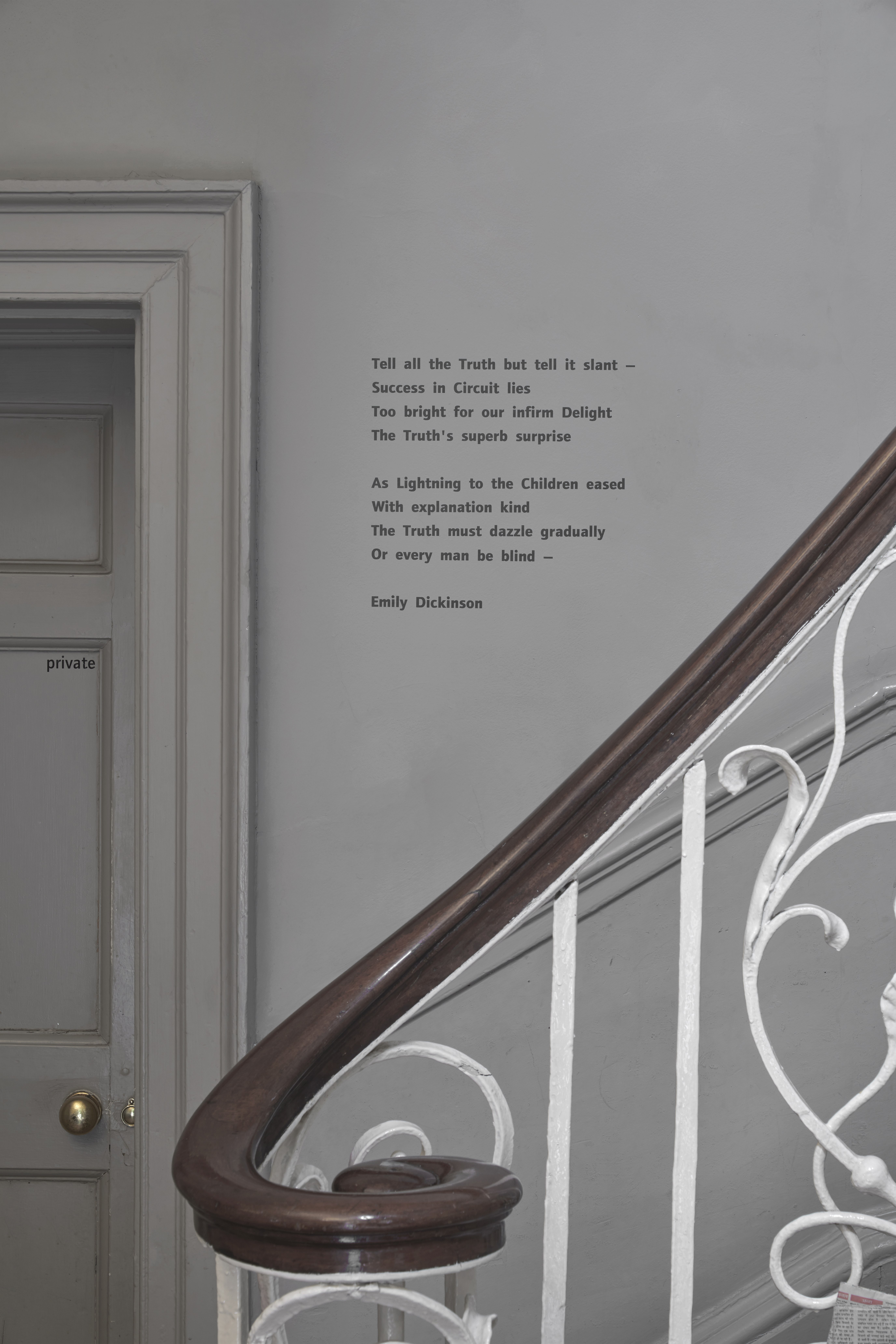 Nicky Hirst / Slant, installation photography by Andy Keate