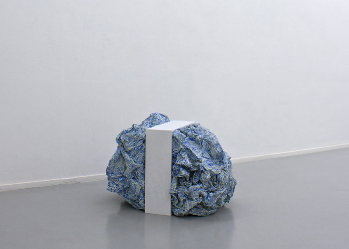 Rachel Adams 'Semi–Occasional' wood, fabric, glue, photocopier paper, gouache, 55(h)×65×80cm 2012